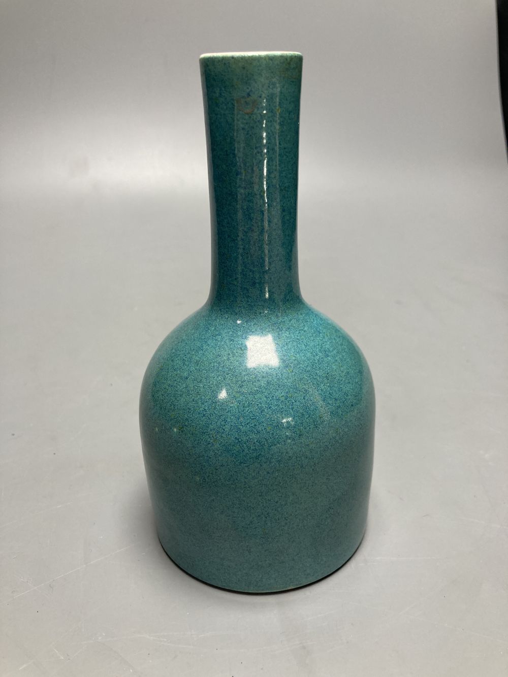 A Chinese turquoise glazed vase, height 16cm